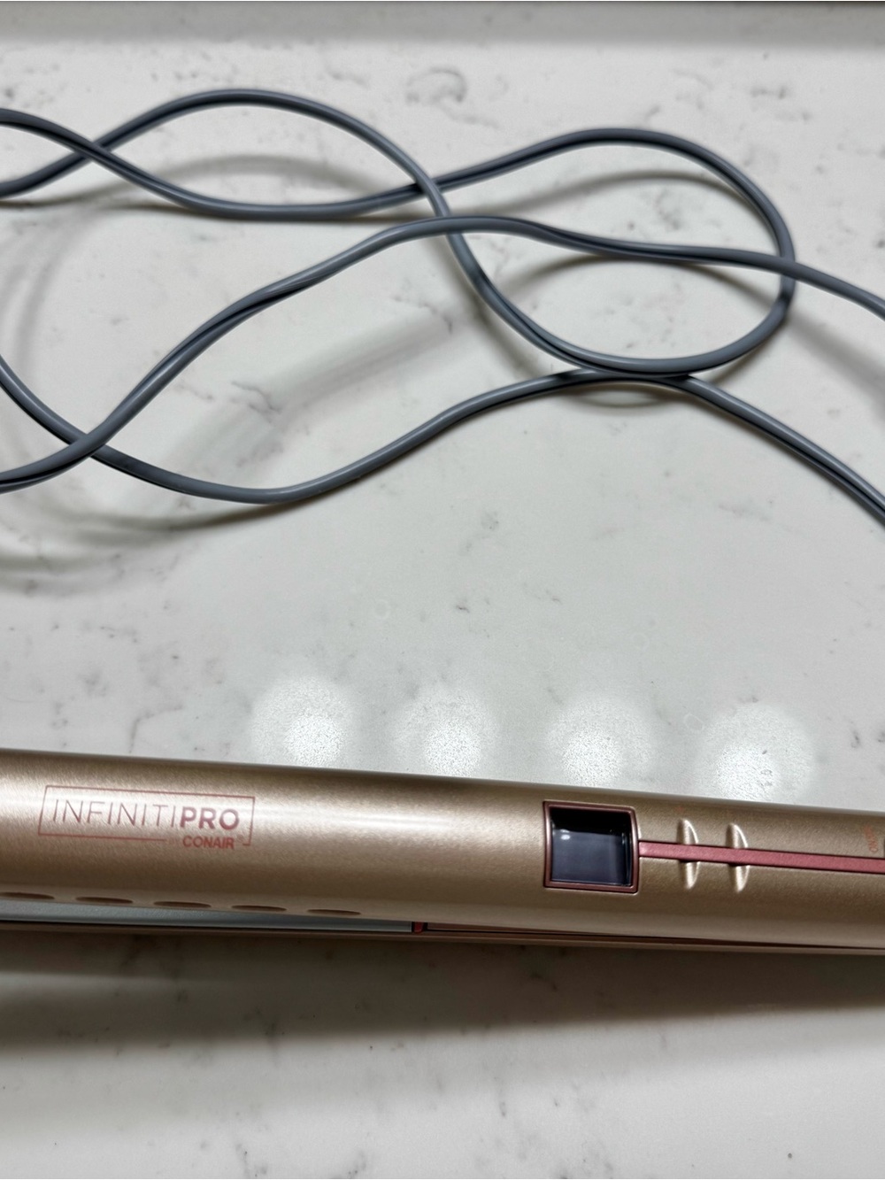 Conair InfinitiPro Rose Gold Flat Iron - Sleek Everyday Styling - Size 1”